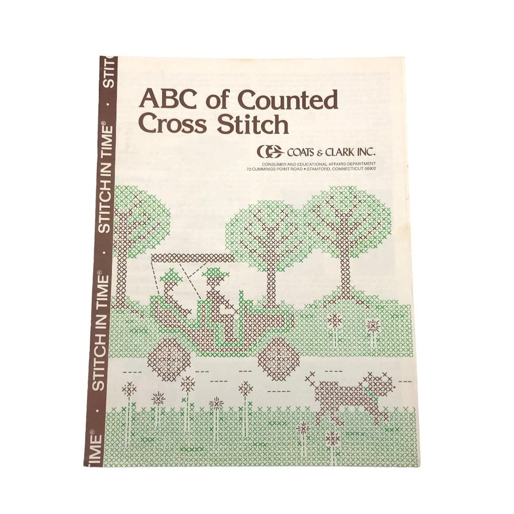 Vintage Cross Stitch 1980 Coats and Clark ABC of Counted Cross Stitch, Stitch in